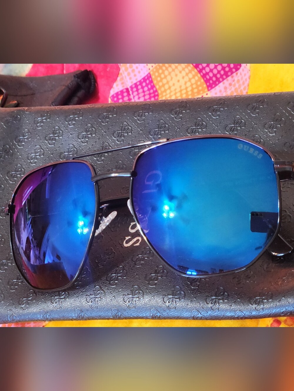 Guess by Marciano Women's Aviator Sunglasses - Blue Mirror Lenses